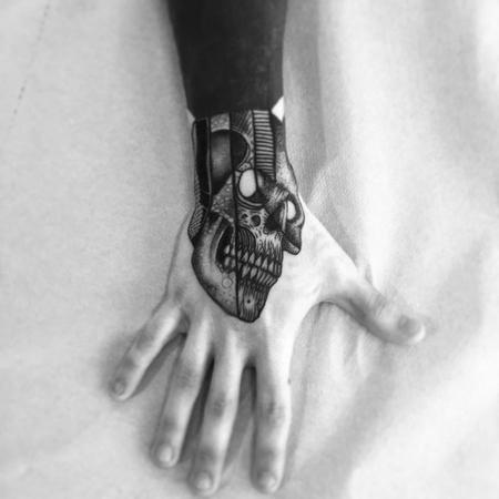 Tattoos - skully hand - 130725